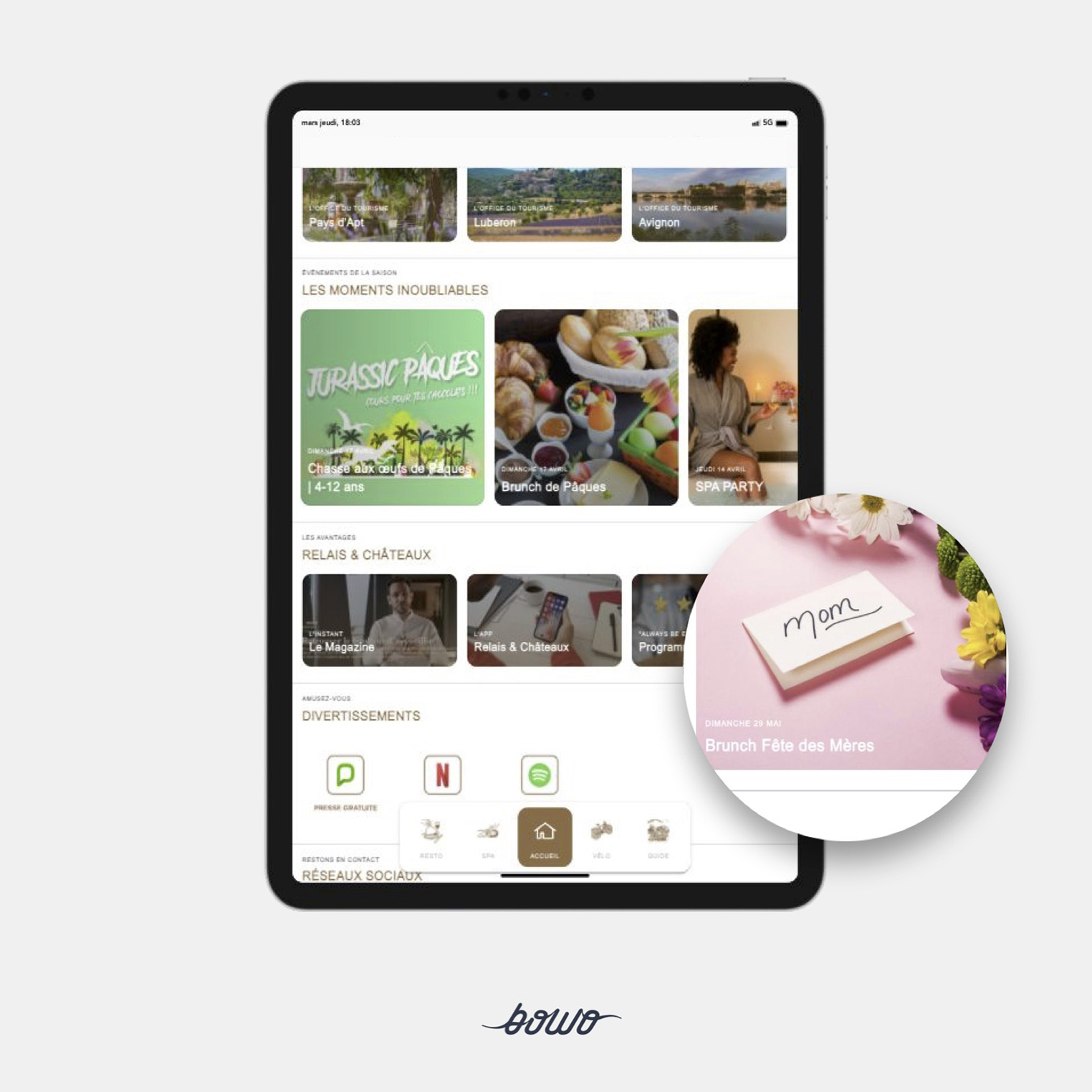 Hôtel Les Coquillades-Webapp -BOWO