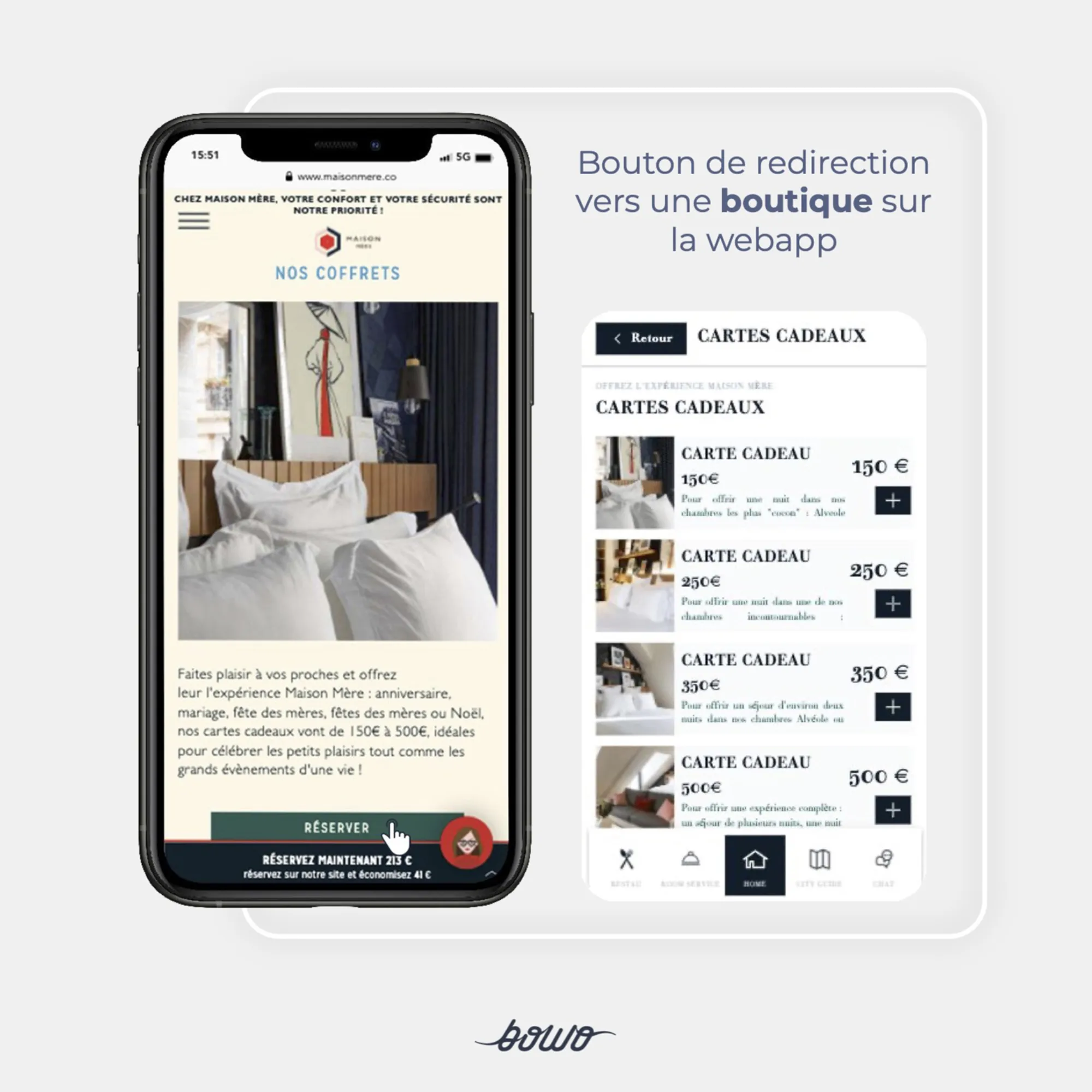 Bowo • Hôtel Maison Mère Boutique Webapp BOWO